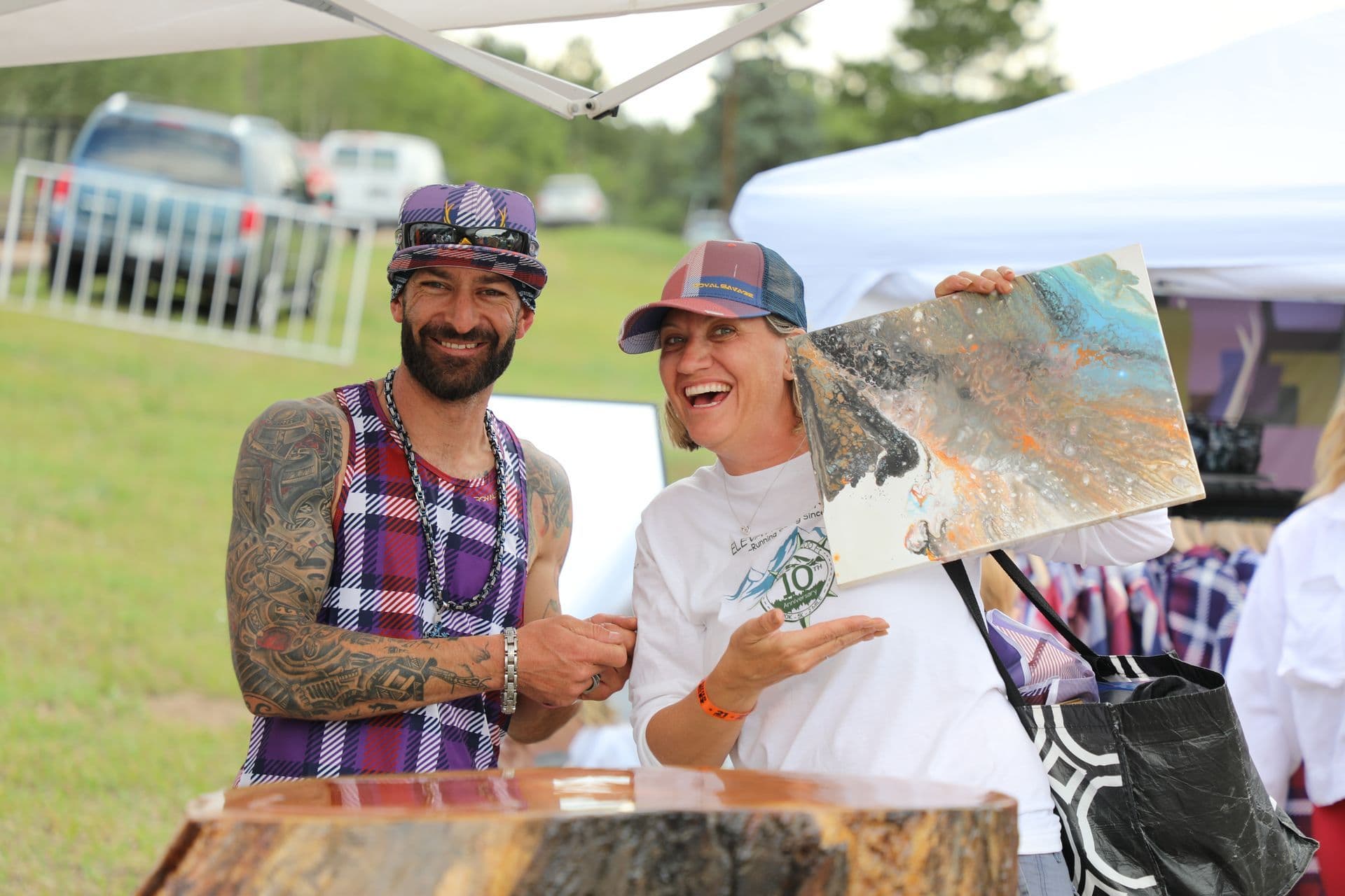 Artisan vendor row at the festival