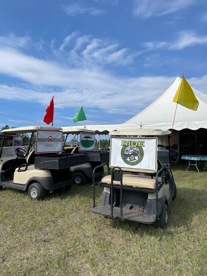 Decorated golf carts