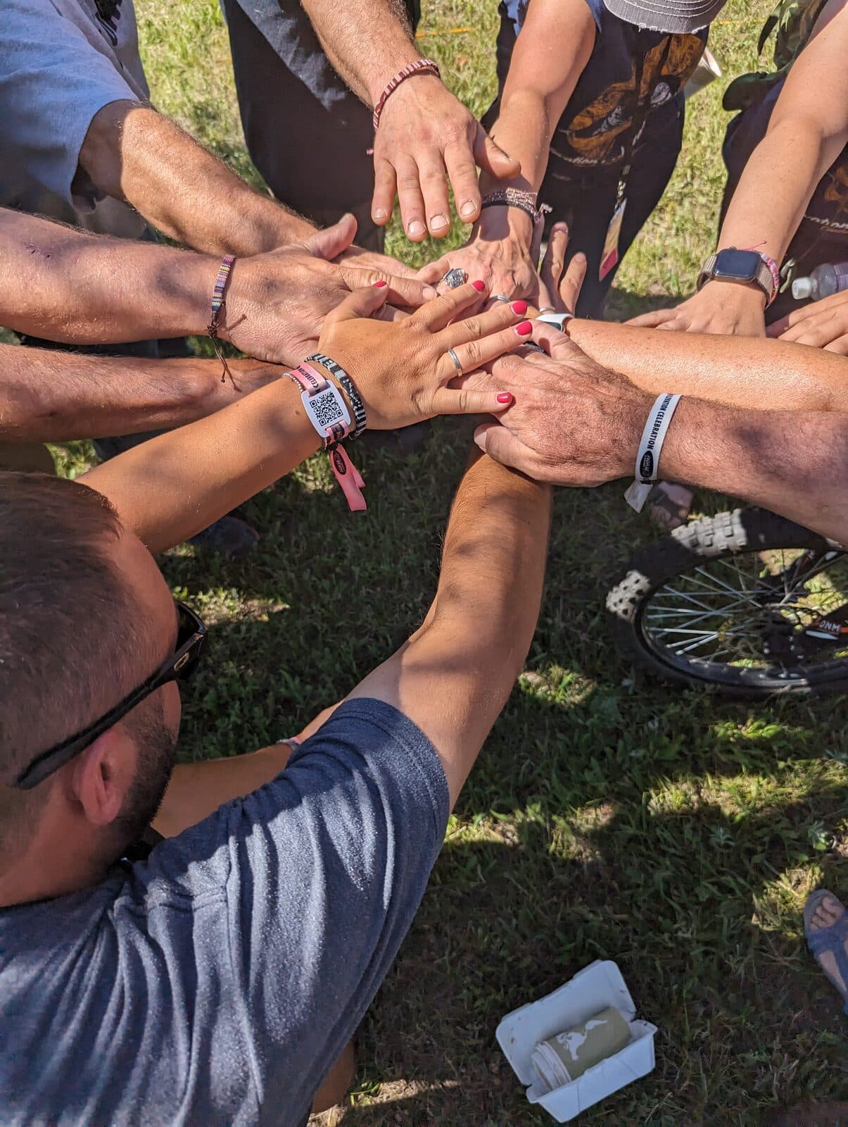 Volunteer crew hands-in at Elevation Celebration
